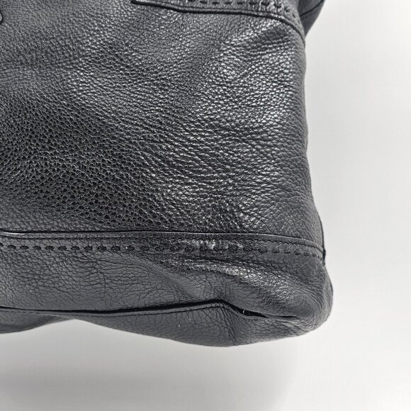 Tory Burch Amalie Slouch Leather Shoulder Tote Black Leather - Picture 3 of 16